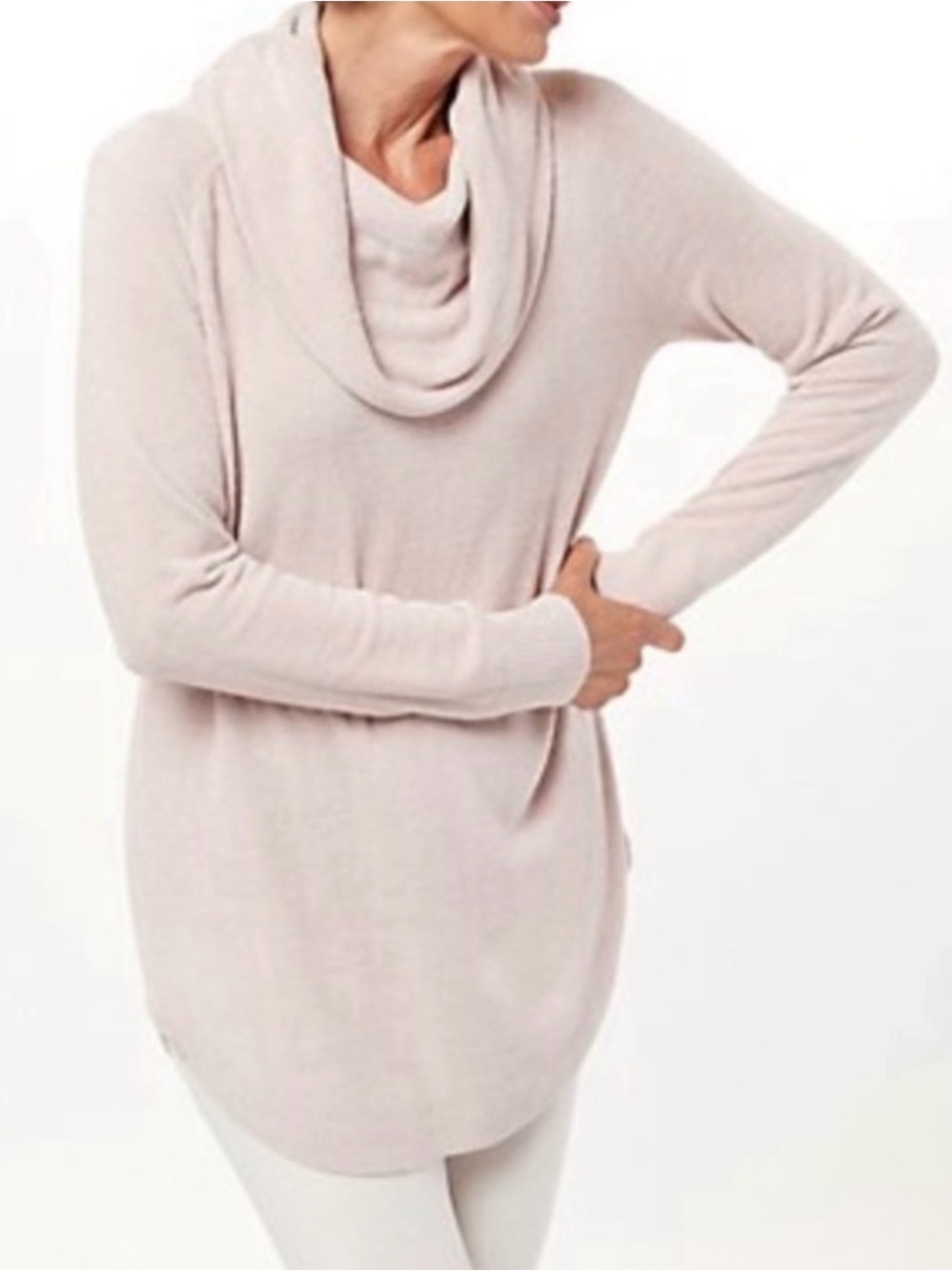 BAREFOOT DREAMS 3X COZYCHIC ULTRA LITE® Cowl Neck Tunic Sand Dune NEW Grandma